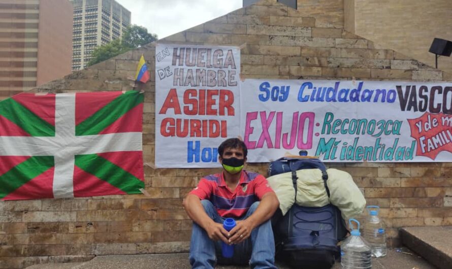 Asier Guridi exiliado político vasco en huelga de hambre