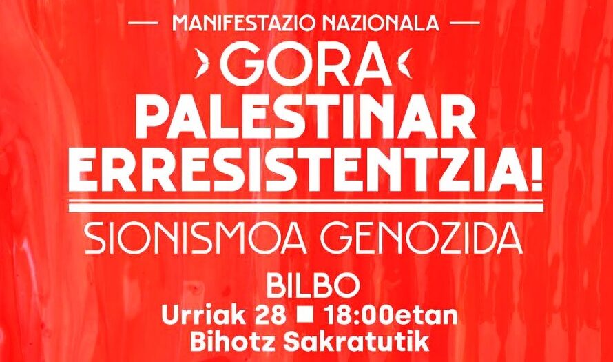 Gora Palestinar erresistentzia! Sionismoa genozida